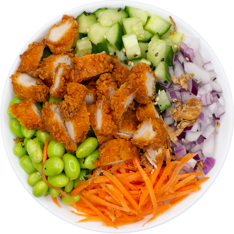 crispy chicken poké