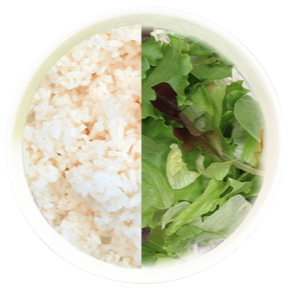 rice and salad